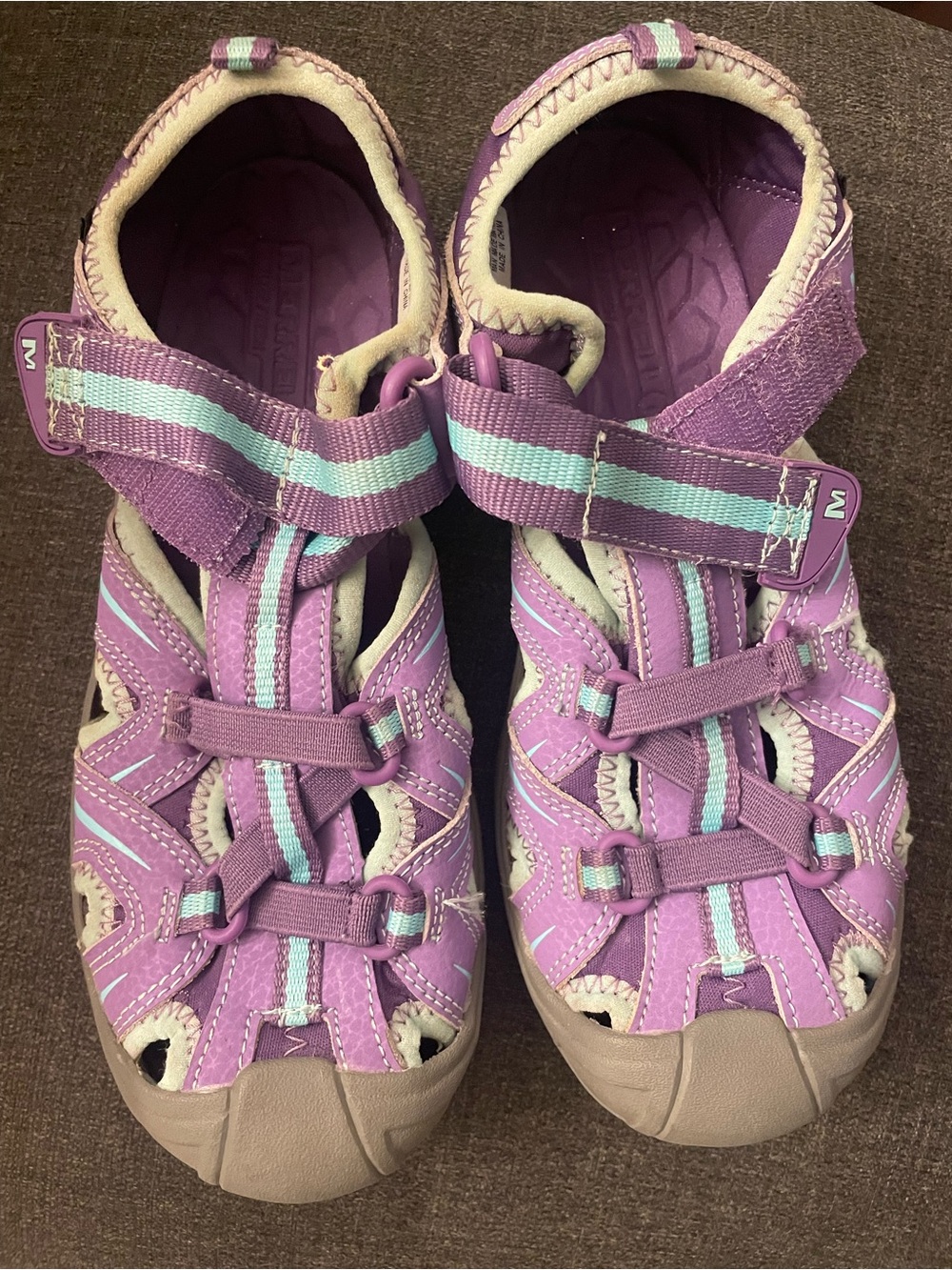 Merrell kids purple water shoes size 3M Select Grip